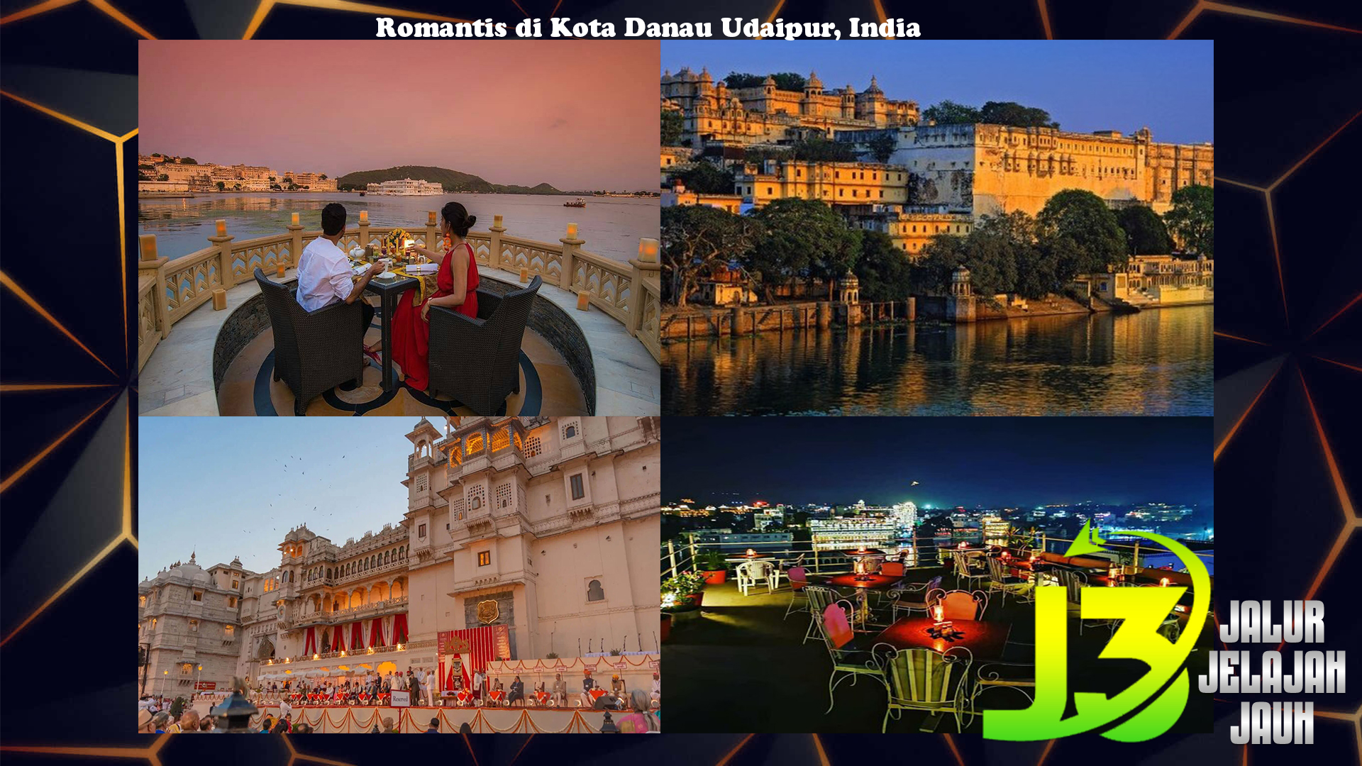 Romantis di Kota Danau Udaipur, India 